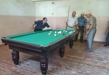 Открытие бильярдной комнаты в с. Гайдар